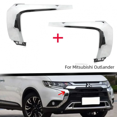 Molduras centrales cromadas de bumper delantero Mitsubishi Outlander 19-20
