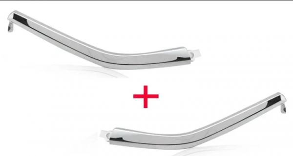 Molduras superiores cromadas de bumper delantero Mitsubishi Outlander 19-20